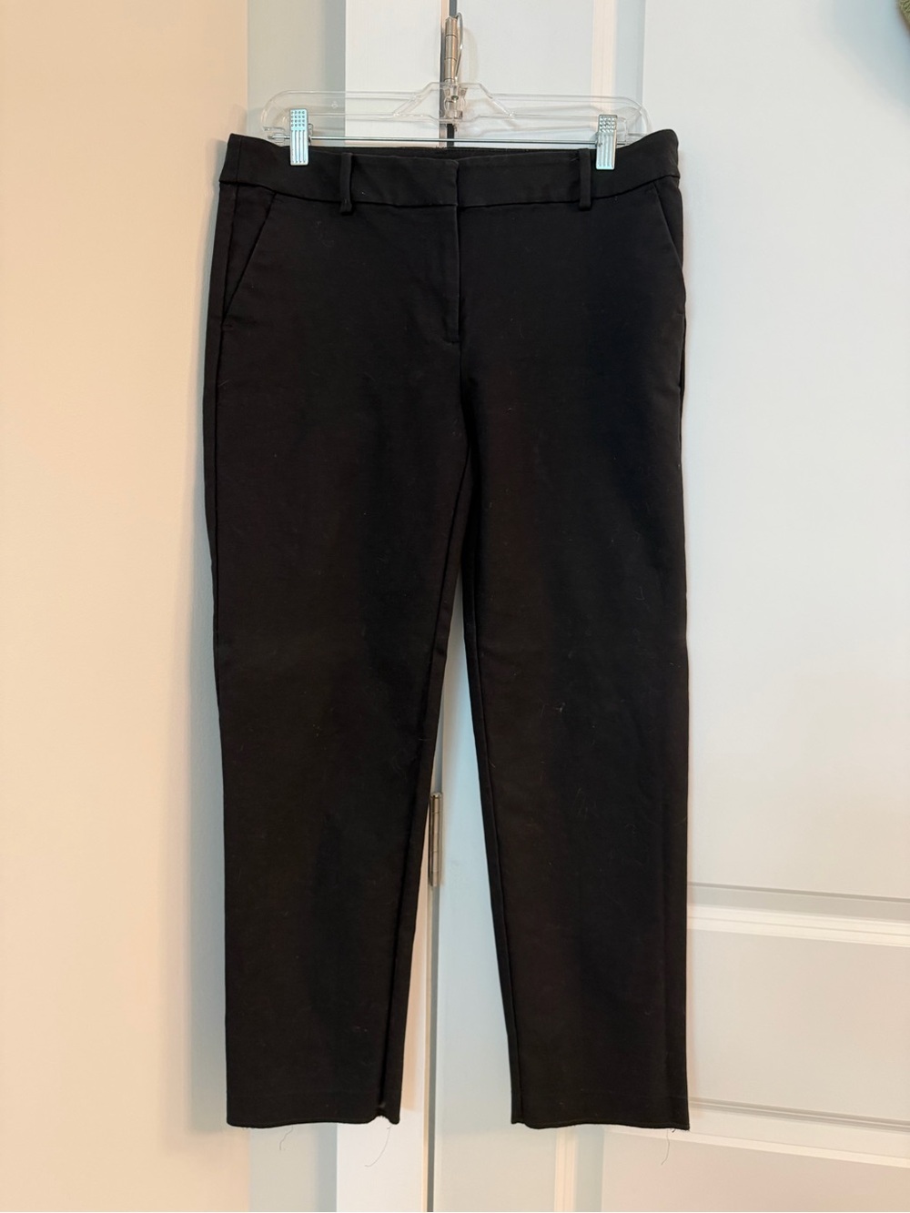 LOFT Black Straight-Leg Stretch Pants